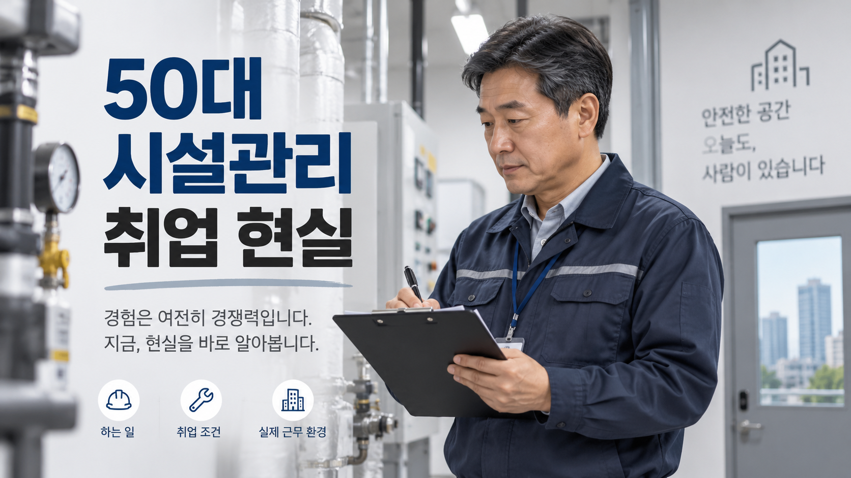 50대 시설관리 취업 현실｜무경력 가능할까? 월급·자격증 총정리