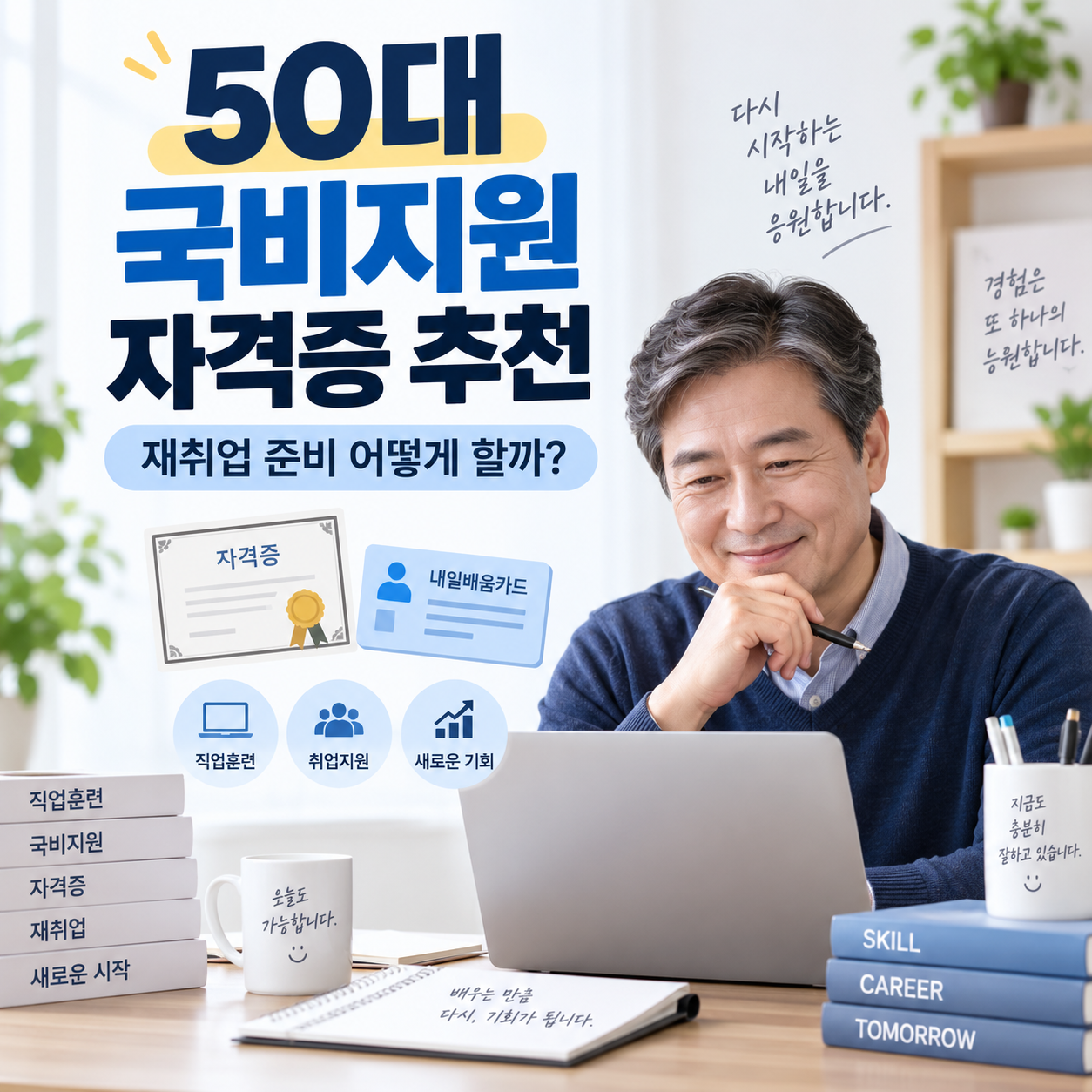 50대 국비지원 자격증, 뭘 배워야 취업에 도움될까?